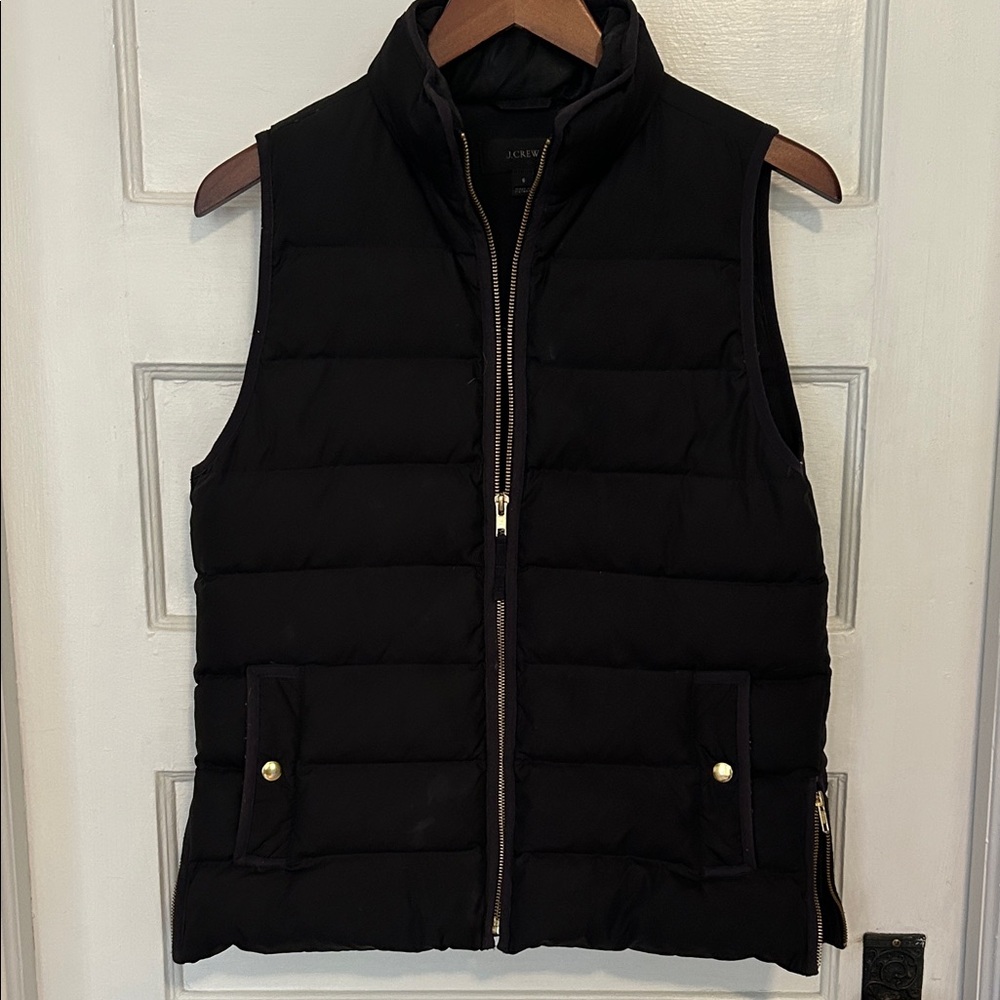 J. Crew Women's Black Puffer Vest